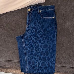 Cache leopard blue print jeans